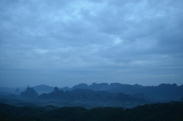 morning view on the top of the motain