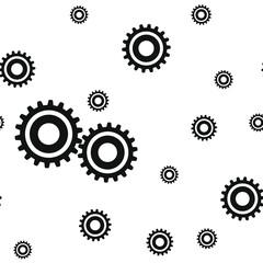 Gears, pattern, vector, background, seamless
