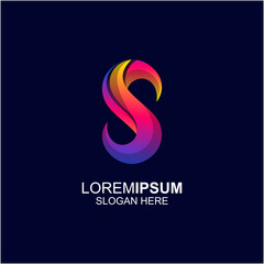 S letter gradient logo design