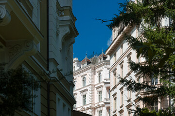 Travel to Karlovy Vary. Architectural details of this beautiful city from Czech Republic.