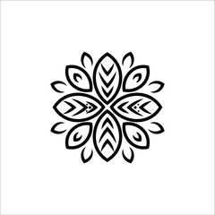 abstract flower icon vector illustration