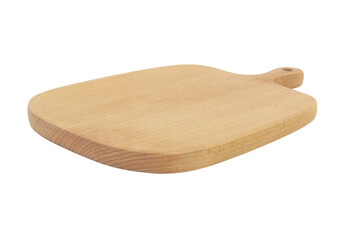 Wooden cutting board isolated on white