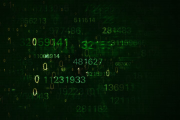 Code binary background in the cyberspace