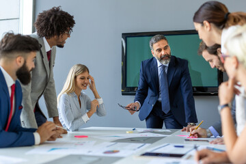 Business people working as a team at the office