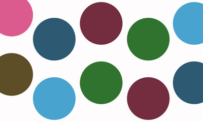 white background with a collection of circles of various colors