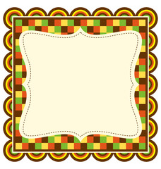 Colored frame border isolated on white