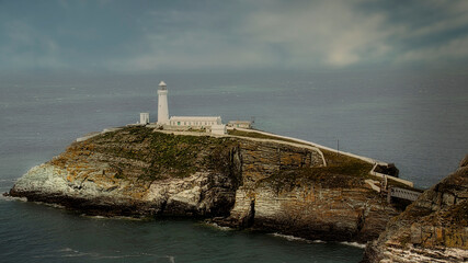 The lighthouse of SouthStack in Wales