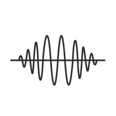 amplitude wave sign vector icon design