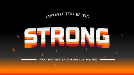 Naklejka premium Strong Text Effect