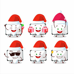 Santa Claus emoticons with white board cartoon character