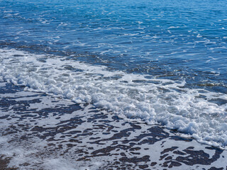 beautiful sea waves on the beach