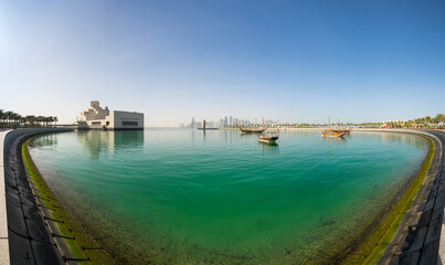 View of museum of islamic art in Doha