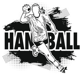Dessin Joueuse de handball, handballeuse