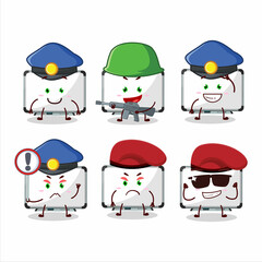 A dedicated Police officer of white board mascot design style