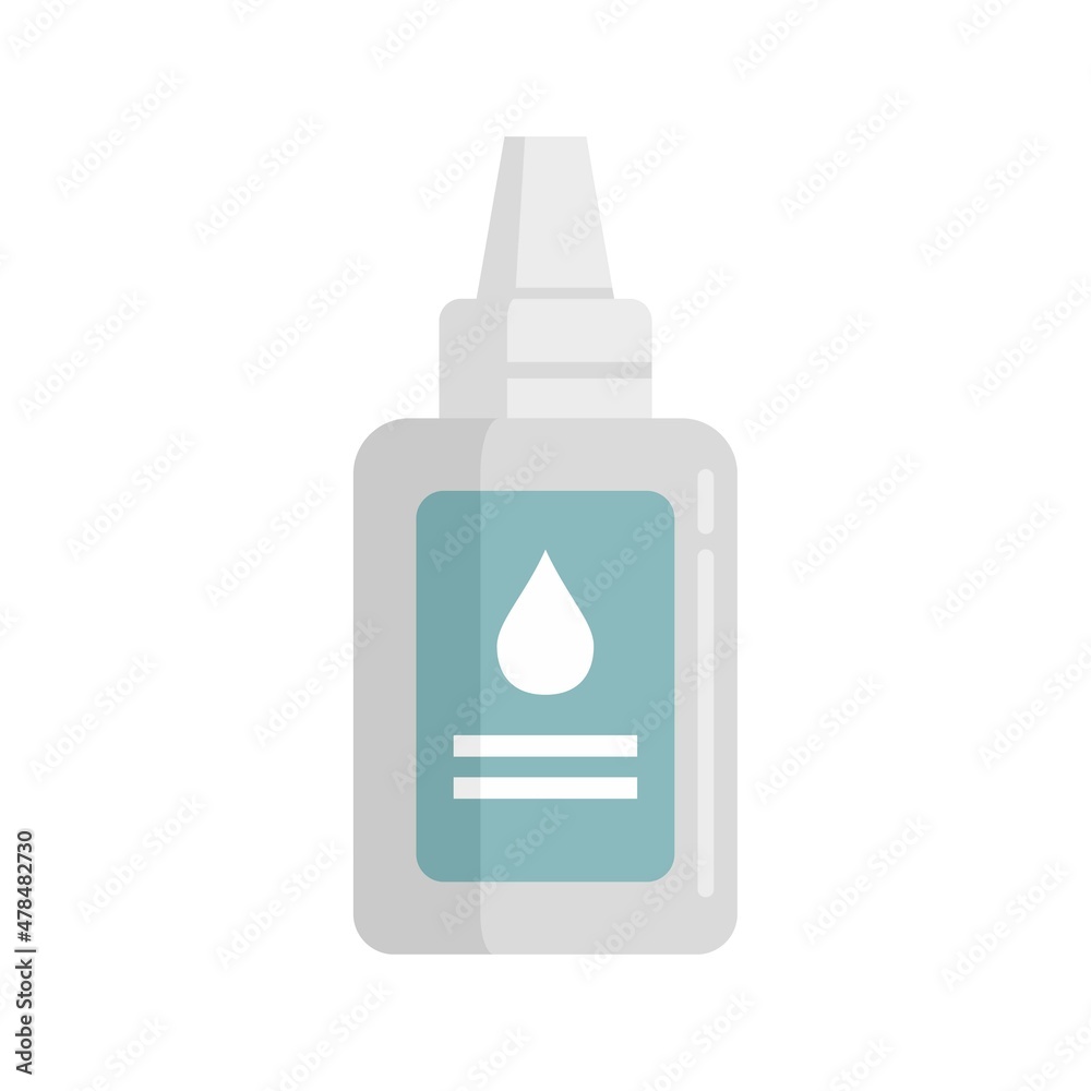 Canvas Prints Antiseptic dropper icon flat isolated vector