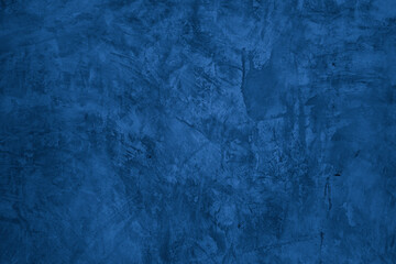 Old wall pattern texture cement blue dark abstract  blue color design are light with black gradient background.