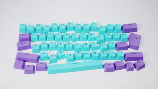 Losse computer keyboard keys moving around