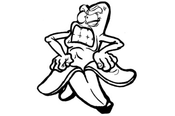 banana character graffiti