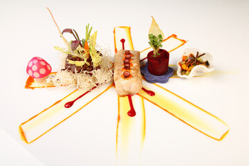 chef's fine dining seafood presentation
