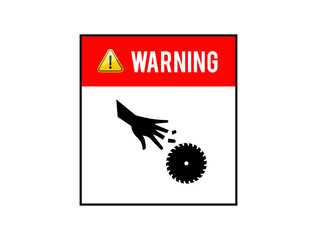 warning sign rotating blade 