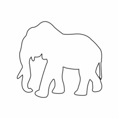 elephant vector icon, elephant silhouette design