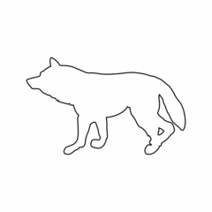 wolf vector icon, wolf silhouette design