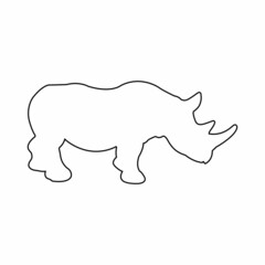 rhino vector icon, rhino silhouette design