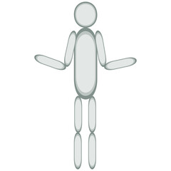 A jpeg illustration of a figure isolated on transparent background. Designed for web concepts, templates, prints