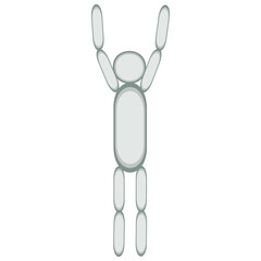 A jpeg illustration of a figure isolated on transparent background. Designed for web concepts, templates, prints