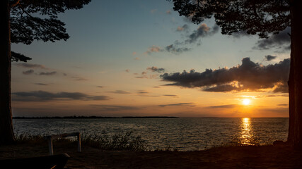sunset on the lake vättern