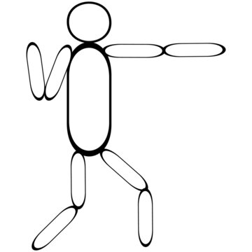 A jpeg illustration of a figure isolated on transparent background. Designed for web concepts, templates, prints