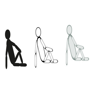 A jpeg illustration of a figure isolated on transparent background. Designed for web concepts, templates, prints