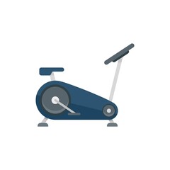 Exercise bike device icon flat isolated vector