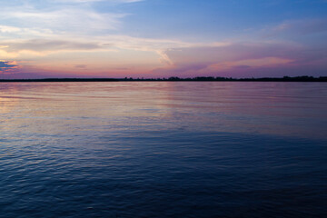 nature sunset on the amur river beauty summer