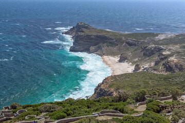 Cape of Good Hope, Diaz Beach seen from Cape Point.