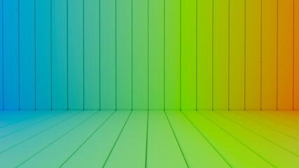 3d colorful wall and floor backdrop	