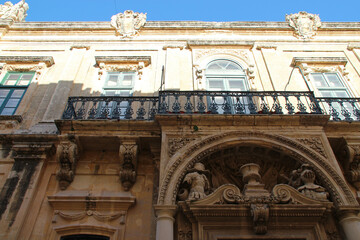 Fototapeta premium baroque palace (banca giuratale) in mdina (malta)