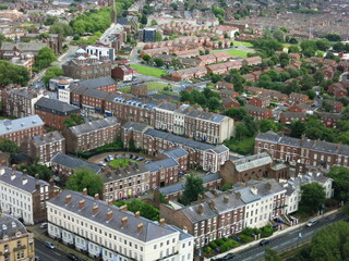 Fototapeta na wymiar Aerial view of the city of Liverpool, England, United Kingdom.
