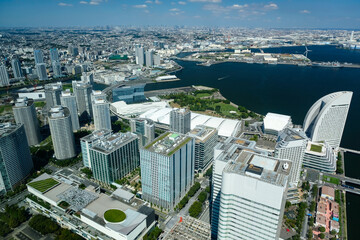神奈川県横浜市 横浜ランドマークタワー展望台からの眺め