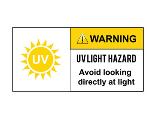 UV light hazard sign 