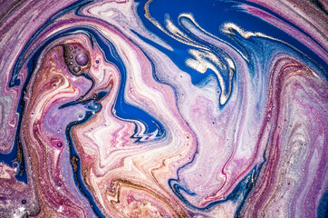 Traditional Ottoman Turkish marbling art. Natural Luxury. EBRU- Ancient oriental drawing technique. Extra special and luxurious- ORIENTAL ART. Ripples of agate.