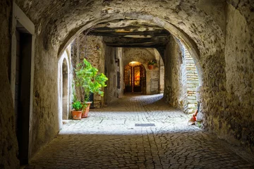 Foto auf Glas Santo Stefano di Sessanio, medieval village in the Gran Sasso Natural Park, Abruzzi © Claudio Colombo