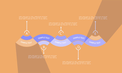 Set elements of infographics for business presentation, vector illustration template