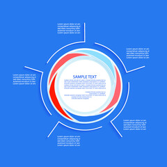 Set elements of infographics for business presentation, vector illustration template