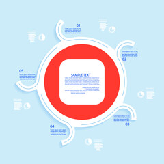 Set elements of infographics for business presentation, vector illustration template