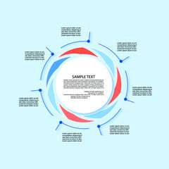 Set elements of infographics for business presentation, vector illustration template