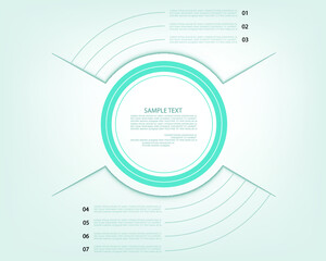 Set elements of infographics for business presentation, vector illustration template