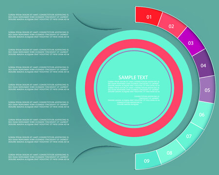 Set elements of infographics for business presentation, vector illustration template