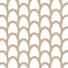 Seamless pattern vector with ovals. Light brown elliptical shapes on white background. Simple abstract geometric art. For wrapping paper, cover, baby stuff, textile, wallpaper and interior decoration.