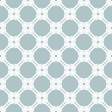 Seamless vector ornament in arabian style. Geometric abstract background. Blue and white pattern for wallpapers and backgrounds